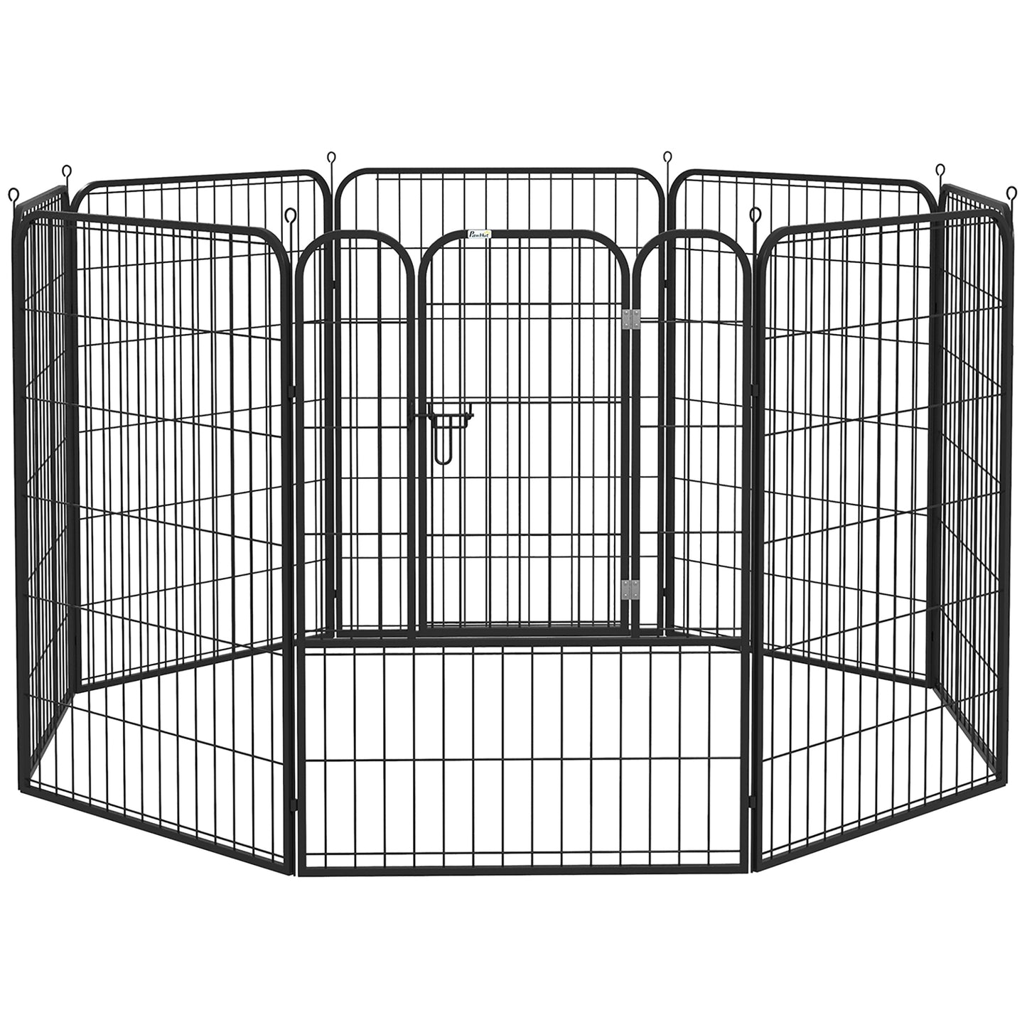 Dierenren – Puppyren – Konijnenren – Knaagdierenren – Hondenren – Stalen Frame – Verstelbare Afmetingen 80x100 cm – Zwarte Epoxy Coating – Met Vergrendelbare Deur