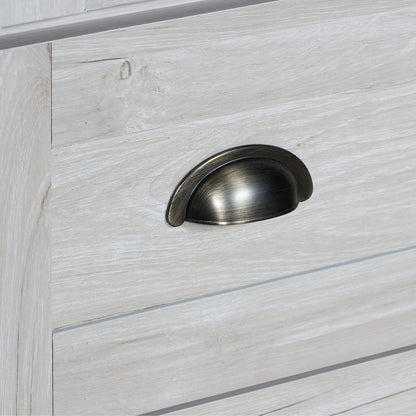 Halgangkast – Opberger – Schoenenkast – Kast – Bergkast – Wit – Hoog Slank Design – Bamboe Met Glazen Deur