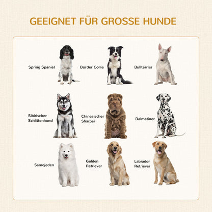 Hondenbench – Hondenkooi – Hondenhok – Hondenbench Met Tafelblad – Hondentafel – Wit/Zwart – Met Zacht Kussen – 2 Deuren – 94 x 60 x 71,5 cm