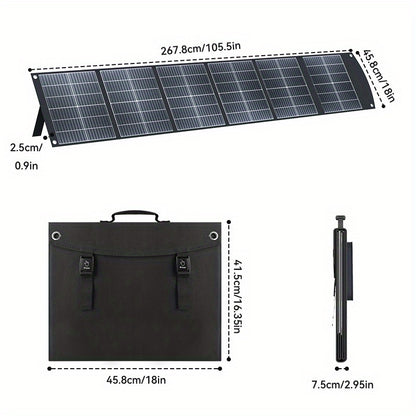 Draagbaar Zonnepaneel – Opvouwbaar Solar Charger – Mobiele Solar Generator – Outdoor Zonnepaneel – Camping Zonnepaneel – 200W Vermogen – USB-C PD3.0 & USB-A QC3.0 – Lichtgewicht Met Kickstand