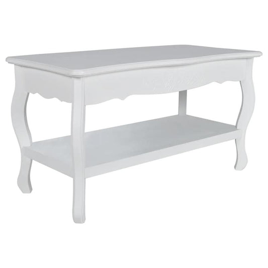 Salontafel – Bijzettafel – Tafel – Woonkamermeubel – Bijzettafeltje – Wit MDF – Grenenhout – Ruimtebesparend – Eenvoudige Montage