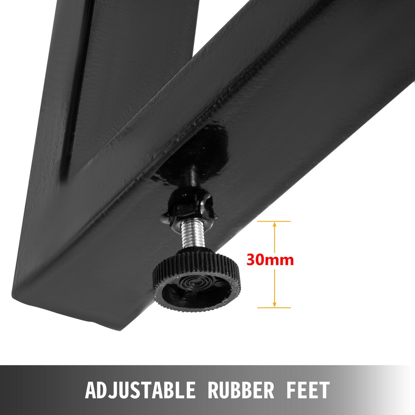 Tafelpoten – Meubelpoten – Onderstel – Bureaupoten – Zwarte Metalen Poten – 71 cm Hoogte – Extra Stevig Zigzag Design
