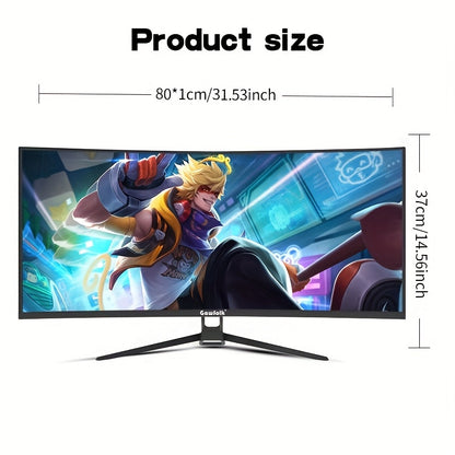 34 Inch Curved Monitor – Ultrawide Scherm – Gaming Monitor – Computer Monitor – UWQHD Display – 3440x1440 Resolutie – 120Hz Verversingssnelheid – 1500R Curve