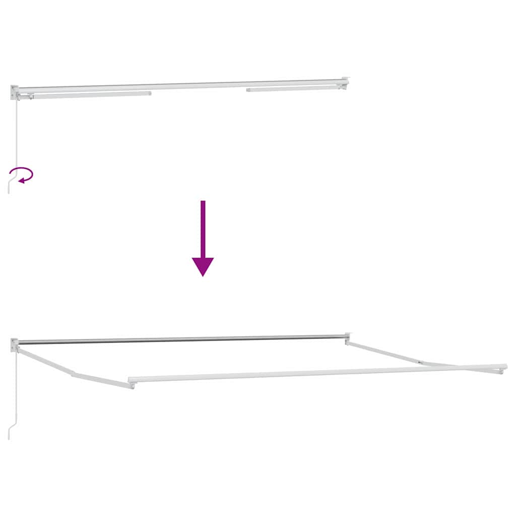 Handmatige Zonwering – Uitschuifbare Luifel – Terras Schaduwdoek – Balkon Zonnescherm – Buitenmarkies – UV-bestendig – Waterafstotend – 3x2,5 Meter – Zwart Rood Gestreept