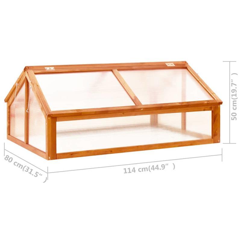 Kweekkast – Kweekkas – Broeikas – Tuinkas – Kweektent – Vurenhout – Warm Marrone – 114x80x50 cm – Duurzaam en Compact
