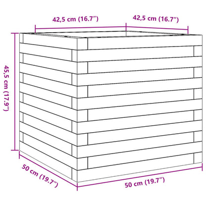 Plantenbak – Bloembak – Bloemstandaard – Bloempot – Plantbak – Verhoogd Design – Geïmpregneerd Grenenhout 50x50x45,5 cm
