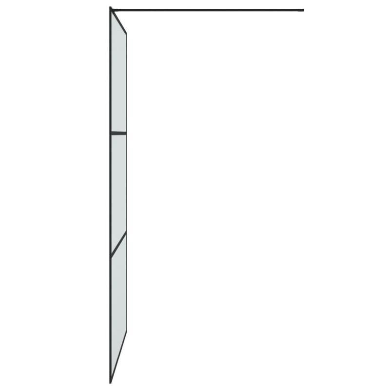 Douchewand – Inloopdouche – Veiligheidsglas – Douchecabine – Douchedeur – Mat Zwart Aluminium Frame – 115x195 cm – Easy-Clean Coating