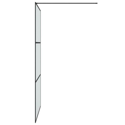 Douchewand – Inloopdouche – Veiligheidsglas – Douchecabine – Douchedeur – Mat Zwart Aluminium Frame – 115x195 cm – Easy-Clean Coating