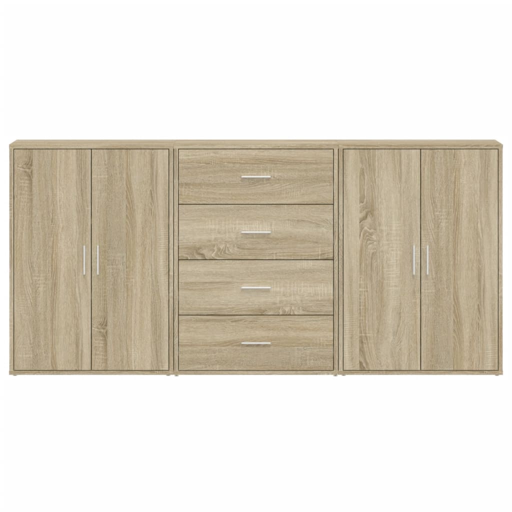 Dressoir – Ladekast – Opbergkast – Woonkamerkast – Kast – Beton Grijs – Robuust Materiaal – Veel Opbergruimte