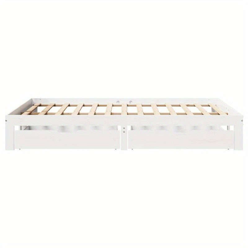 Bedframe – Bedbodem – Bedkast – Slaapbank – Massief Grenenhout – 120x190 cm – Stevig Met Opberglades – Eenvoudig Te Monteren