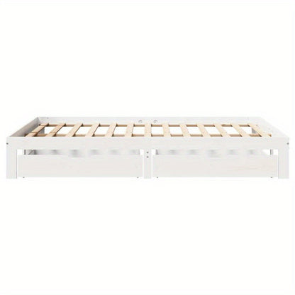 Bedframe – Bedbodem – Bedkast – Slaapbank – Massief Grenenhout – 120x190 cm – Stevig Met Opberglades – Eenvoudig Te Monteren