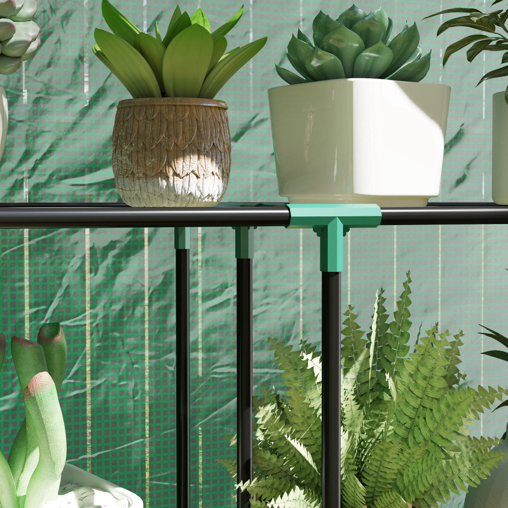 Kweekkas – Kweekkast – Broeikas – Plantenkas – Moestuin Kas – Compact Met 3 Planken – UV-bestendige Cover – Stabiel Gepoedercoat Stalen Frame – 100x40x150 cm – Roldeur Ventilatie