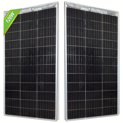 Zonnepaneel – Solar Panel – Zonnecel – Zonnepaneel Set – 2x 120W Monokristallijn – Hoog Rendement 23% – Aluminium Frame Weerbestendig