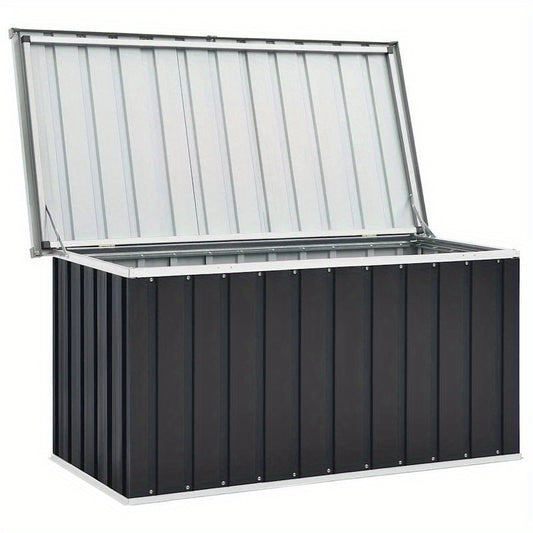 Tuinkist – Opbergbox – Tuinopbergbox – Kussenbox – Tuinbox – Antraciet – 129x67x65 cm – Stevig Gegalvaniseerd Staal – Stofdicht & Duurzaam