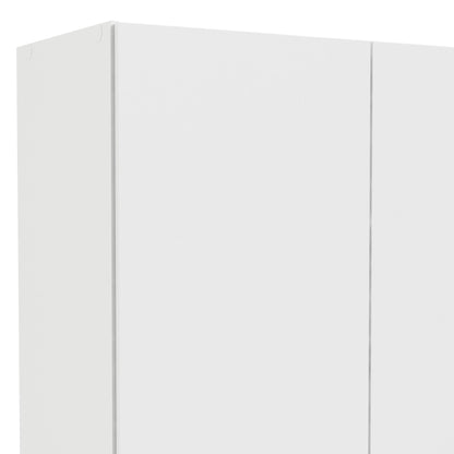 2-Deurs Kledingkast – Garderobekast – Kledingrek – Opbergkast – Kast Wit – Compact 79x36x170 cm – Melamine Spaanplaat