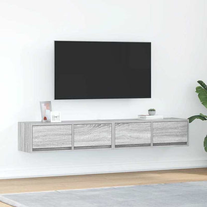 2pcs Modern Minimalist TV Stand with Storage Cabinet - Heavy-Duty Hardwood Construction, Freestanding Floor Cabinet with Open Shelves & Closed Storage, Space-Saving Design for Living Room, Home Theater, Media - Easy Assembly