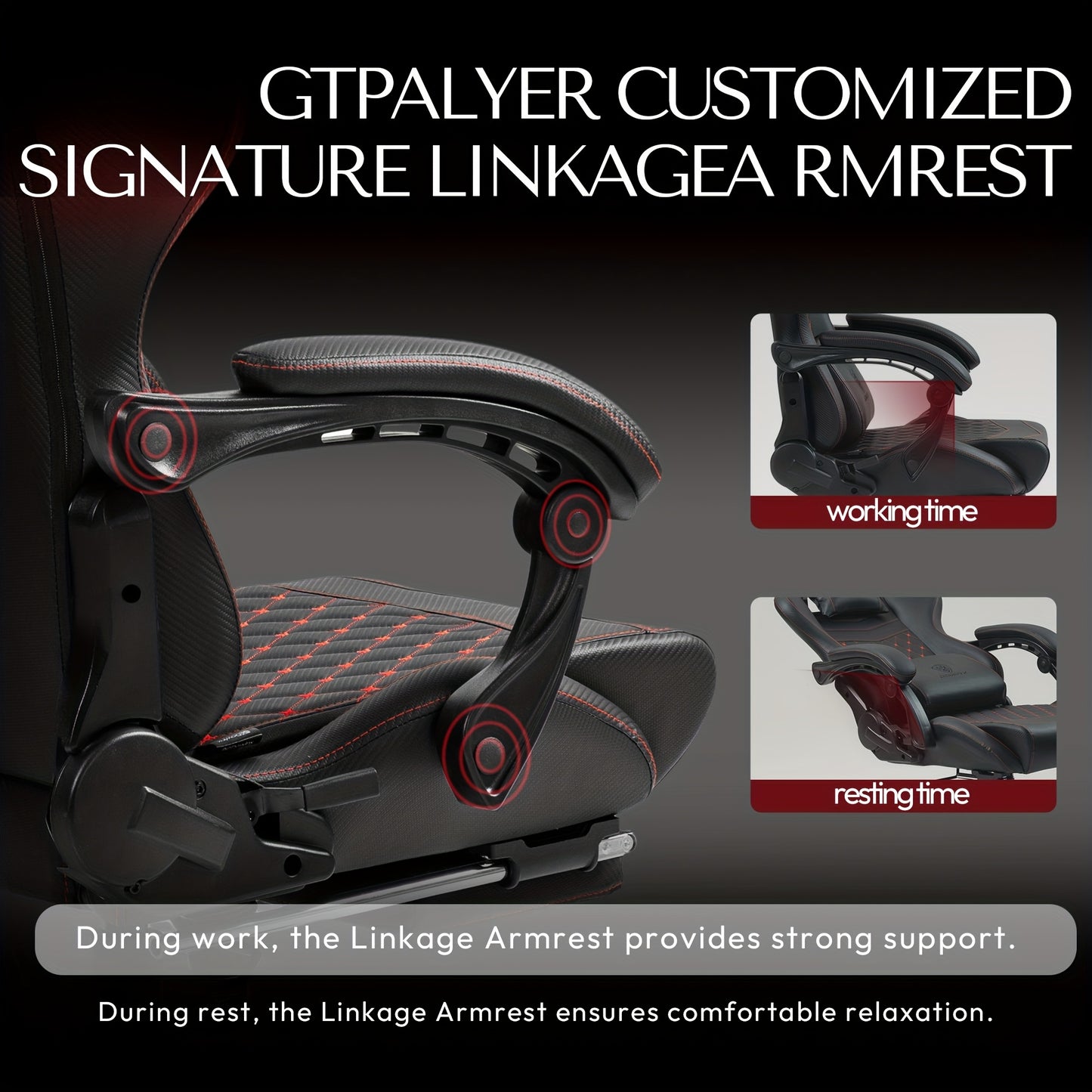 Ergonomische Gaming Stoel – Bureaustoel – Gamestoel – Computerstoel – Office Chair – Verstelbare Rugleuning – Hoofd- en Lendensteun – PU Leer – Metalen Frame – Schommelfunctie – Zwart