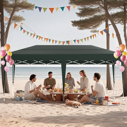 Partytent inklapbaar – Vouwtent – Tuinfeest tent – Evenementen tent – Kampeer tent – 3x6 meter – UV Bescherming – Windbestendig polyester - Groen