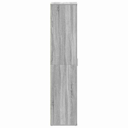 Schoenenkast – Schoenopberger – Schoenrek – Schoenenschuur – Grijze Kast – Sonoma Grijs – 80x39x180 cm – Duurzaam Hout – Geschikt Voor Woonkamer En Veranda
