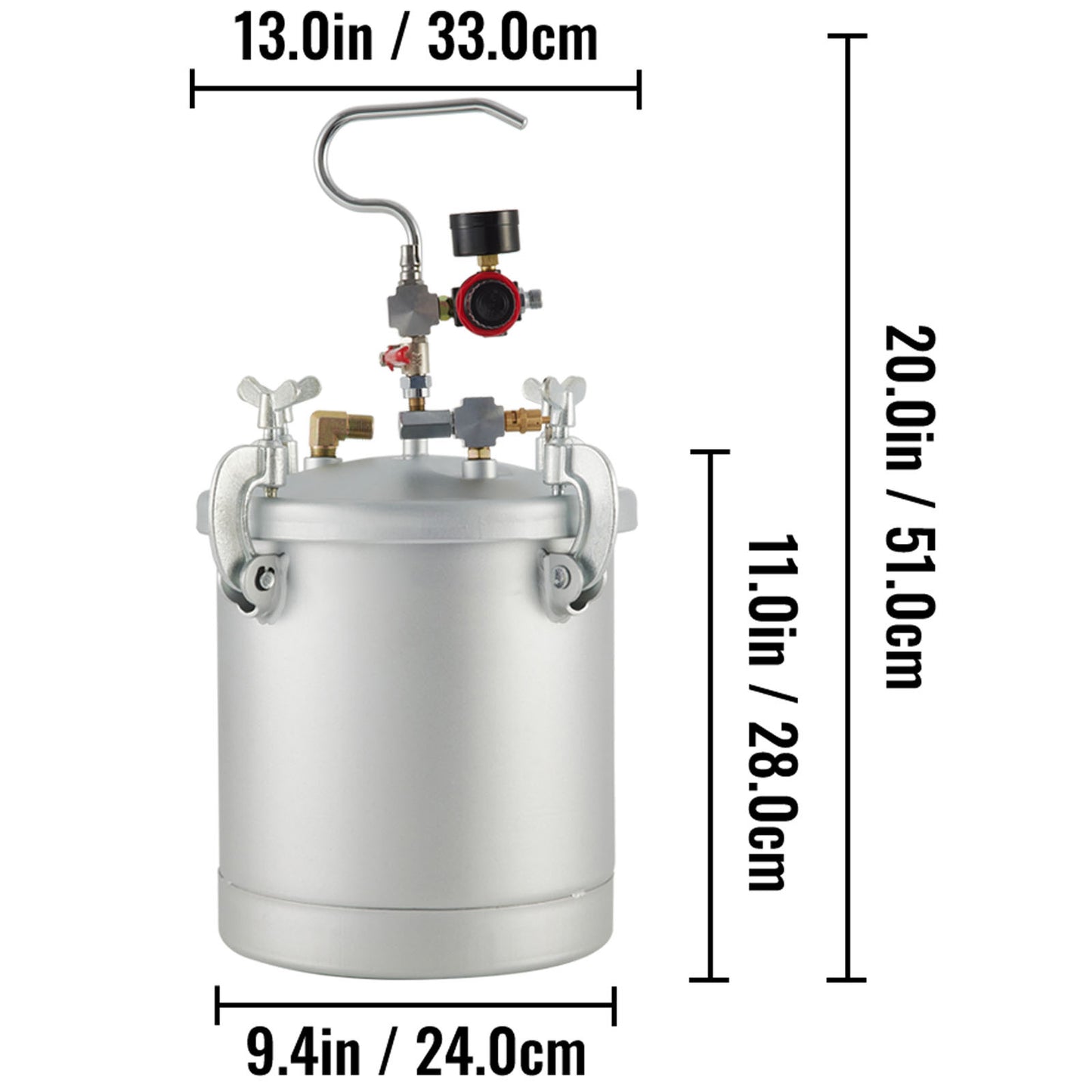 Verfdrukvat – Verfcontainer – Verfspuittank – Verfvat – Verfspuitvat – 10 Liter Inhoud – Drukvast Tot 30 PSI