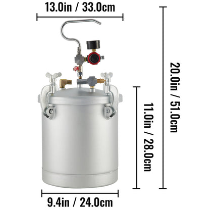 Verfdrukvat – Verfcontainer – Verfspuittank – Verfvat – Verfspuitvat – 10 Liter Inhoud – Drukvast Tot 30 PSI