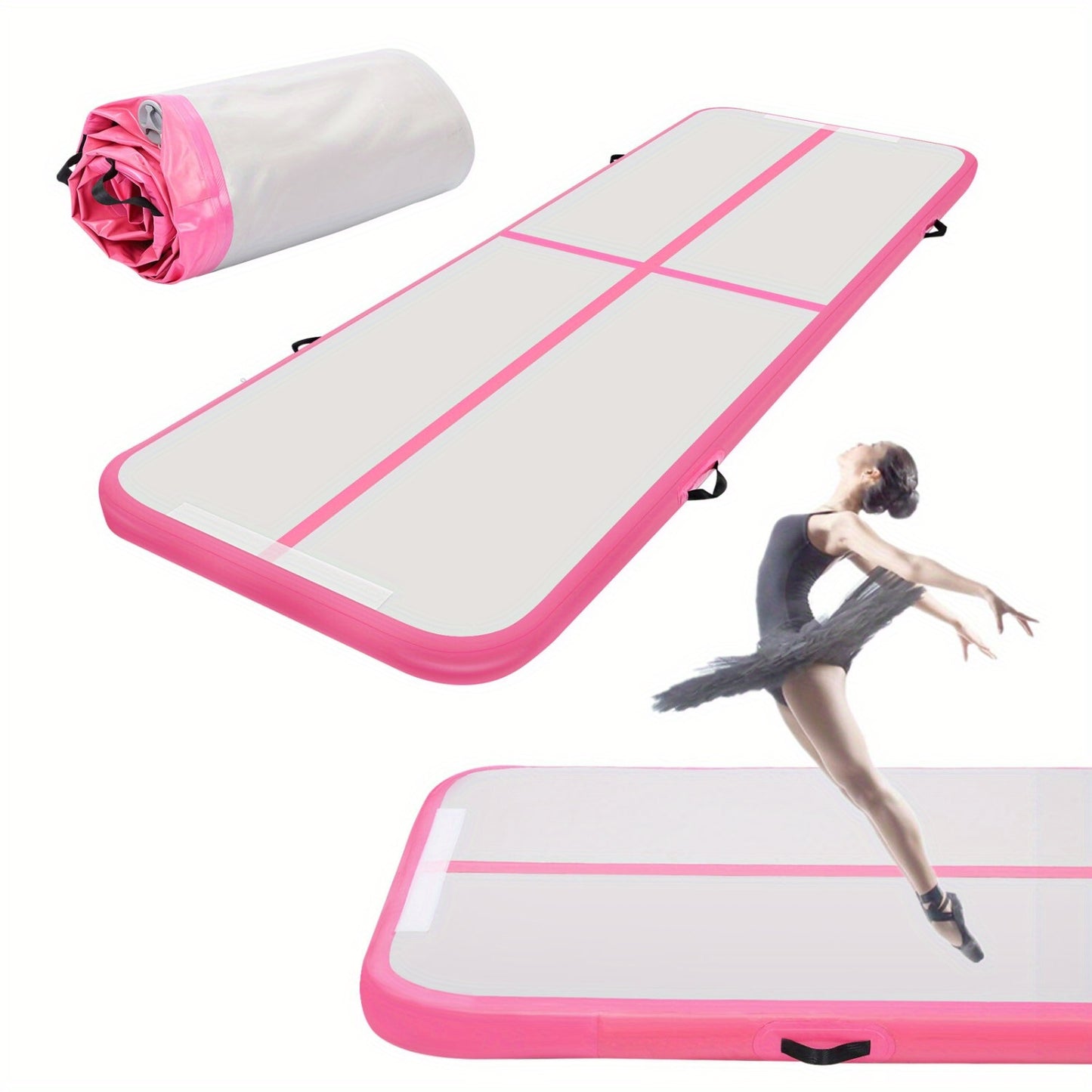 Luchtmatras – Opblaasbare Gymnastiekmat – Yogamat – Trainingsmat – Fitnessmat – 3 Meter Lang – Duurzaam PVC