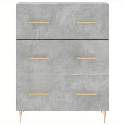 Hoge Kast – Opbergkast – Kast Met Deuren – Bergkast – Boekenkast – Grijs Betonlook – 180 cm Hoog – Duurzaam Hout