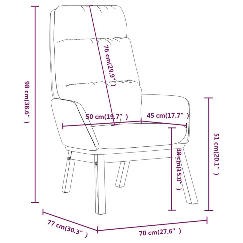 Relaxfauteuil – Relaxstoel – Zwarte Stoel – Loungefauteuil – Comfortabele Fauteuil – Zwart – 100% Polyester Stof – Massief Rubberhout Frame