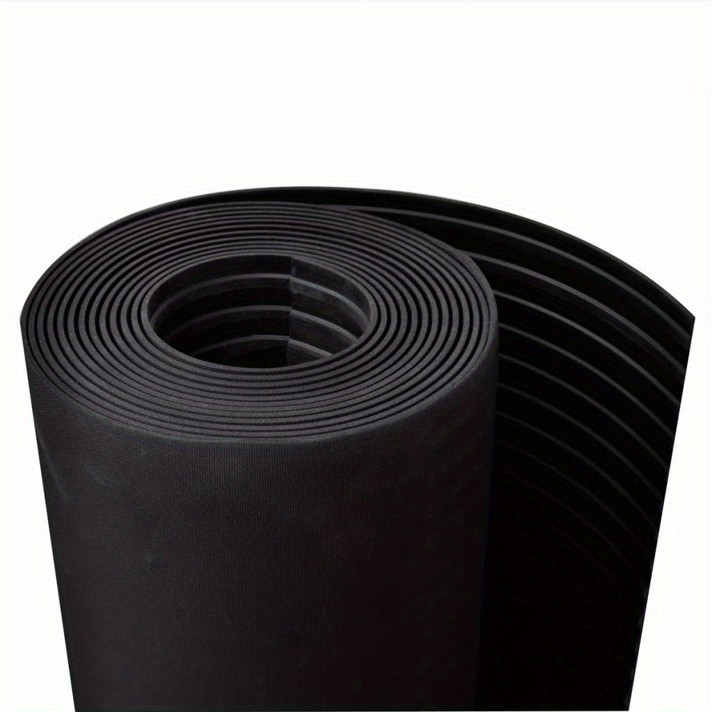 Rubberen Vloermat – Antislip Mat – Vloerkleed – Werkplaatsmat – Garagevloer – 5 x 1 Meter – Breed Geribbeld Rubber