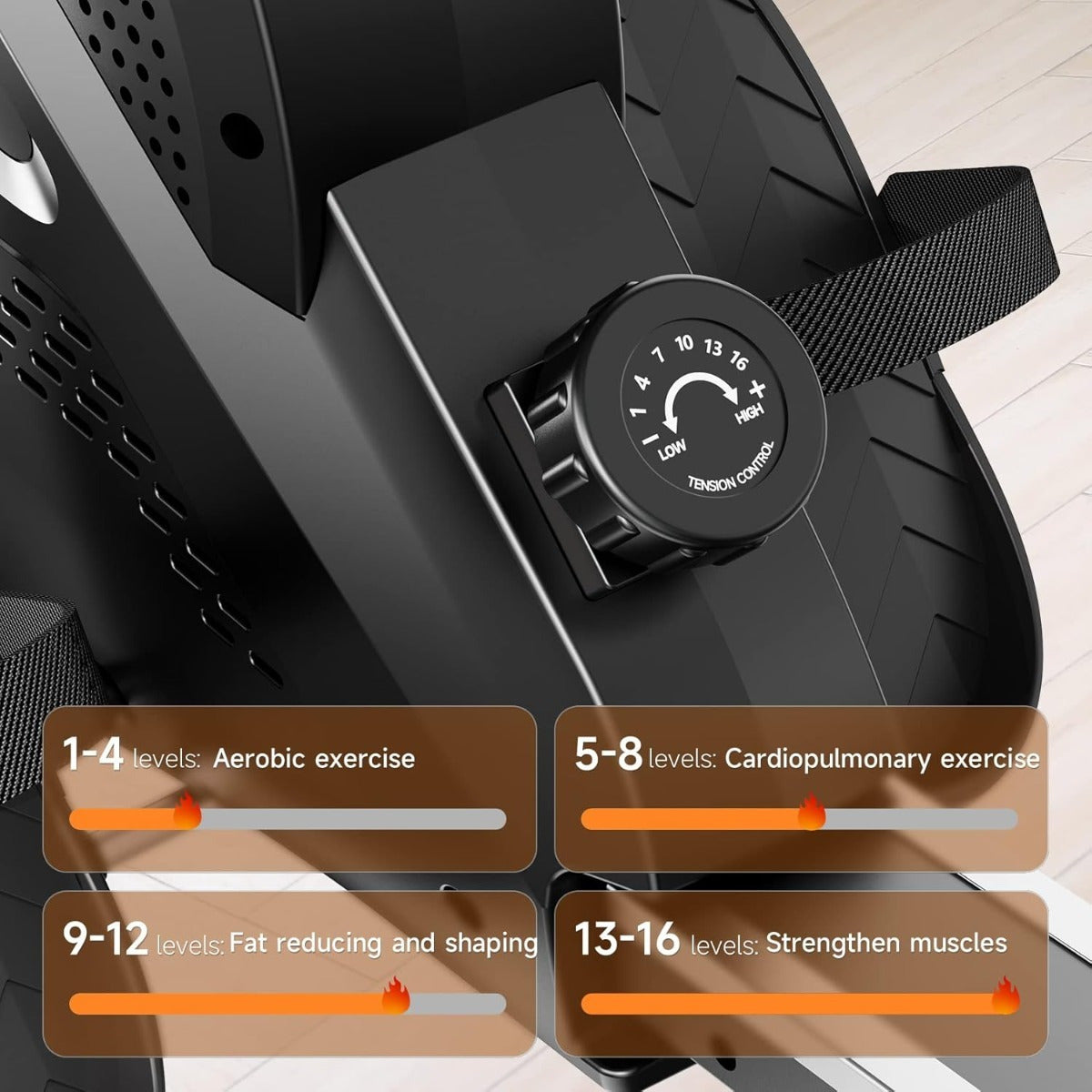 Magnetische Weerstandstrainer – Weerstandsfiets – Fitnessapparaat – Krachttrainer – Revalidatietrainer – Aluminiumlegering – Batterijvrij – Compact & Lichtgewicht