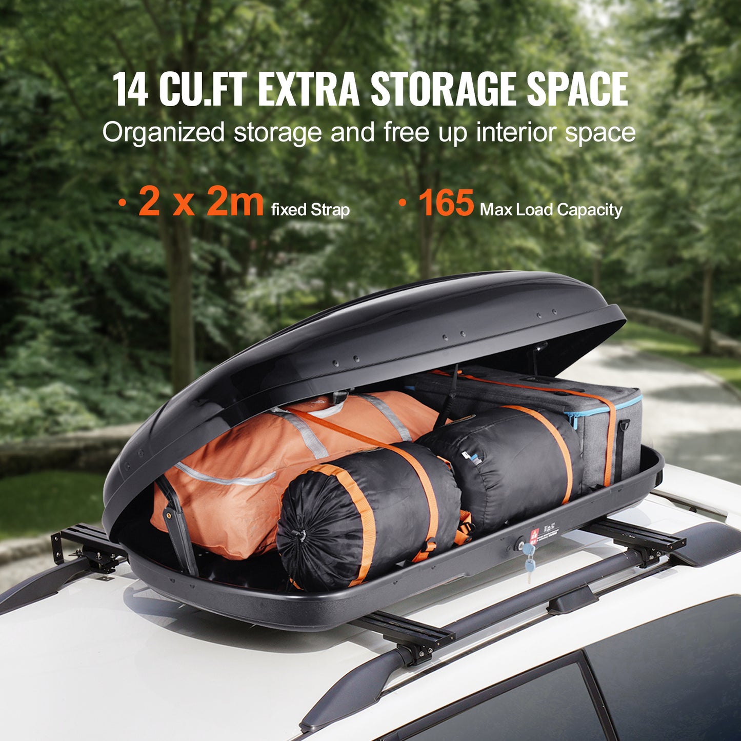 Dakkoffer – Autodakkoffer – Dakbox – Bagagebox – Opbergkoffer – 370 Liter Inhoud – Duurzaam ABS Materiaal