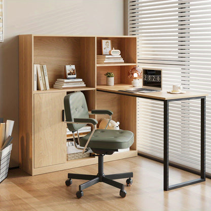 Bureau – Bureau Tafel – Werkplek – Bureaublad – Computertafel – Natuurlijke Kleur – 120 cm Breed – Hoogwaardig Leren Tafelblad