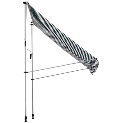 Klemmarkies – Verstelbare Markies – Balkonzonwering – Terrasmarkies – Buitenmarkies – Groen – Handbediening Met Slinger – 150 Cm Breed