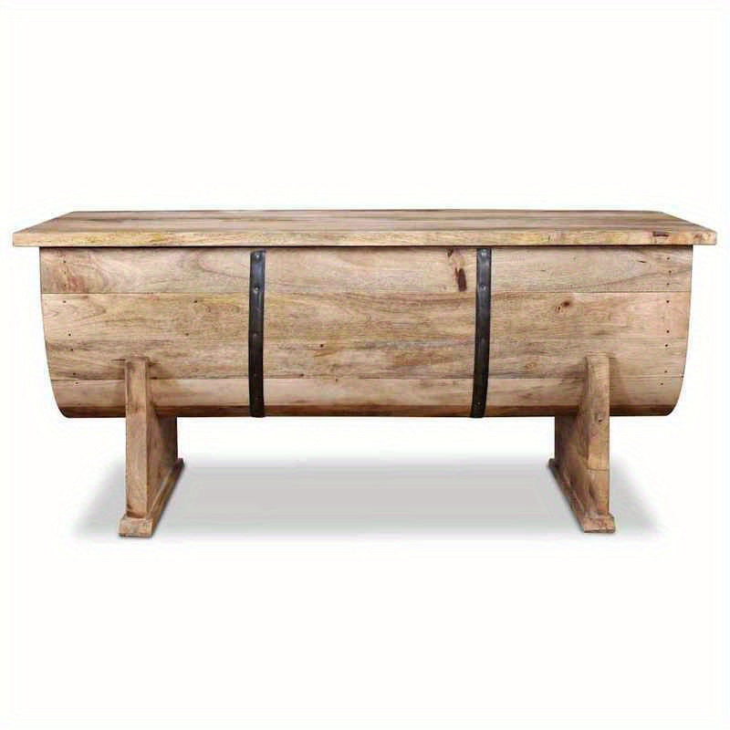 Salontafel – Houten Tafel – Koffietafel – Theetafel – Loungetafel – Massief Mangohout – 88x50x40 cm – Opbergruimte – Rustiek Design