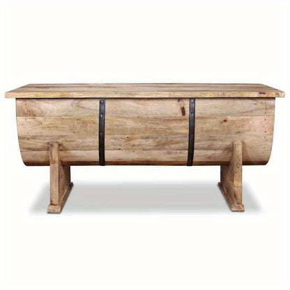 Salontafel – Houten Tafel – Koffietafel – Theetafel – Loungetafel – Massief Mangohout – 88x50x40 cm – Opbergruimte – Rustiek Design