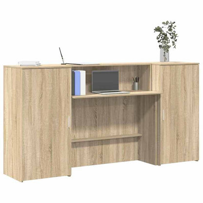Balie – Receptiebalie – Toonbank – Bureaubalie – Winkelttoonbank – Sonoma Eiken – Houtmateriaal – Ruime Werkplek – Duurzaam Design