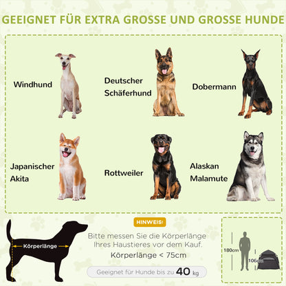 Honden Tent – Huisje voor Honden – Dieren Tent – Opvouwbare Hondenhuis – Buiten Kooi – Zwart – Weerbestendig – Geschikt voor Grote Honden tot 75 cm