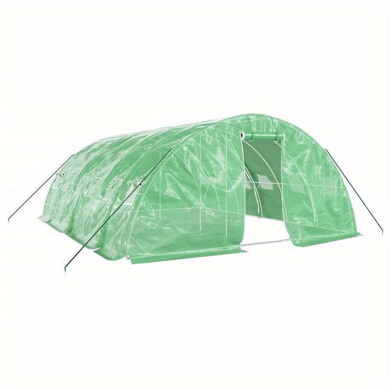 Tuinschuur – Berging – Tuinhuis – Schuur – Opbergunit – Groen – Weerbestendig Staalframe – 30 m² Ruimte – 6x5x2,3 m – Eenvoudig Onderhoud