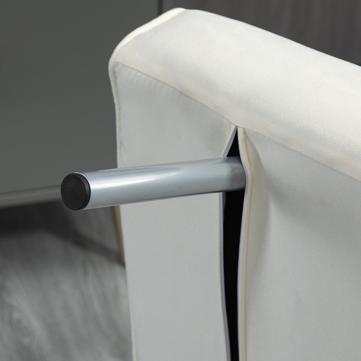 Relaxfauteuil – Relaxstoel – Leunstoel – Ligstoel – Logeerstoel – Crème Wit – Handmatig Verstelbaar – Compact Formaat