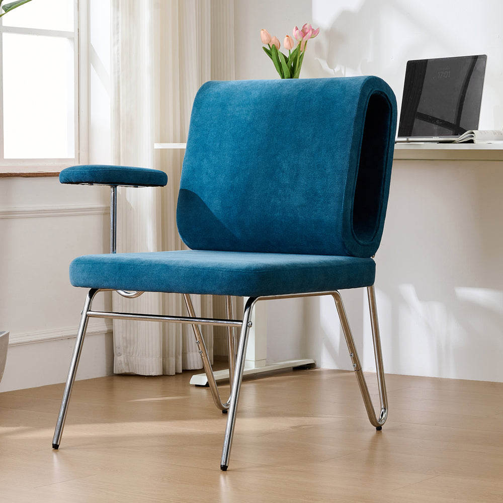 Bureaustoel – Office Chair – Ergonomische Bureaustoel – Computerstoel – Bureaustoel – Met Ingebouwde Kattenholte – Stevig Metalen Frame – Krassenbestendige Stoffering