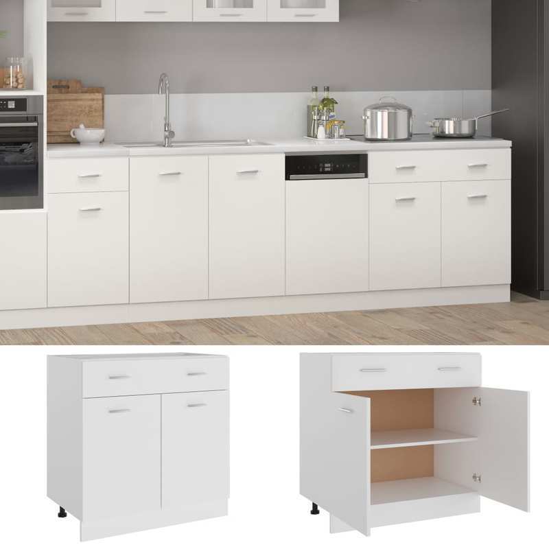 3-Ladenkast – Ladekast – Opbergmeubel – Kledingkast – Dressoir – Wit – 80x46x81,5 CM – Hardhout & Spaanplaat – Direct Gebruiksklaar – Strak en Tijdloos Design