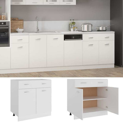 3-Ladenkast – Ladekast – Opbergmeubel – Kledingkast – Dressoir – Wit – 80x46x81,5 CM – Hardhout & Spaanplaat – Direct Gebruiksklaar – Strak en Tijdloos Design