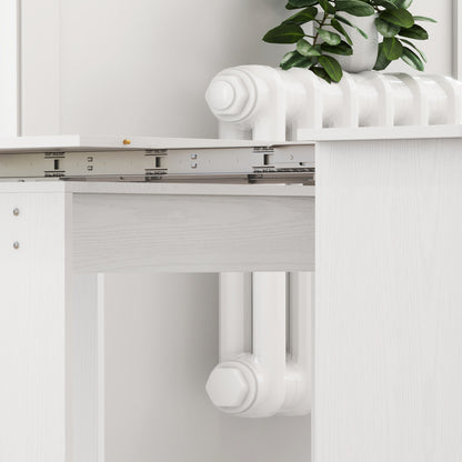 Uitschuifbare Eettafel – Inklapbare Tafel – Uitklapbare Keukentafel – Vouwtafel – Wit – Verstelbaar 60-180 cm – Hoogwaardig Spaanplaat