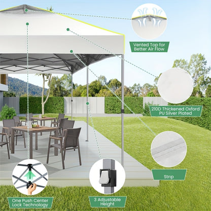 Pop-Up Tent – Voortent – Partytent – Prieel – Zonnescherm – Donkerblauw – 3x6 Meter – 6 Verwijderbare Zijkanten