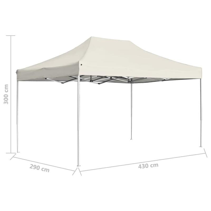 Partytent – Opvouwbare Tent – Feesttent – Evenemententent – Markt Tent – Crème Kleur – 4,5x3 Meter – Lichtgewicht Aluminium Frame