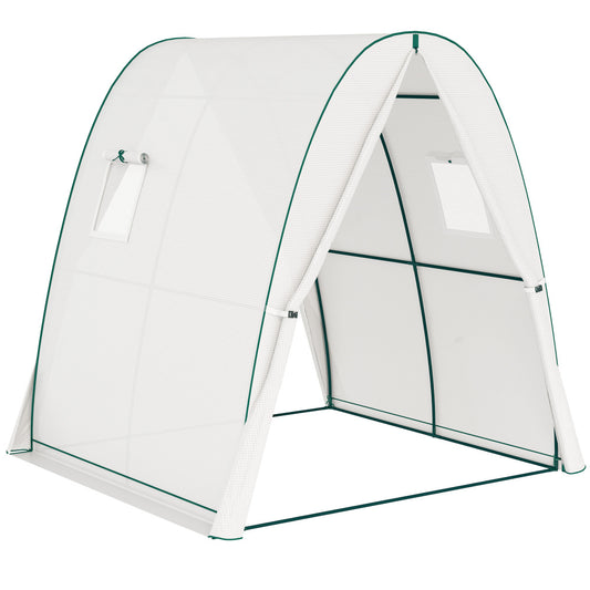 Kas – Serre – Groentekas – Plantenhuis – Mini Kas – Rolluikdeur – 2 Ventilatieramen – Stevig Metalen Frame – Winterbestendig Staaffolie – 180x180x200 cm