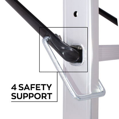 Steigerladder – Multifunctionele Ladder – Kamersteiger – Werksteiger – Vouwladder – Aluminium – Hoogte 165,5 cm – Draagvermogen 150 kg