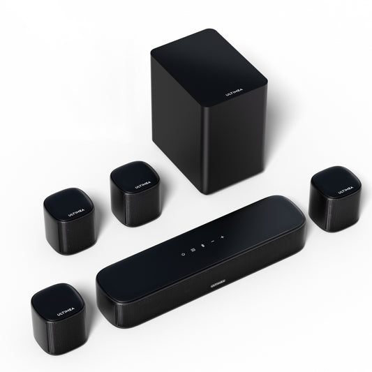 Soundbar – Surround Sound Systeem – Home Cinema Speaker – Draadloze Luidspreker – Subwoofer – 7.1 Kanaals – 330W Piekvermogen – App Bediening