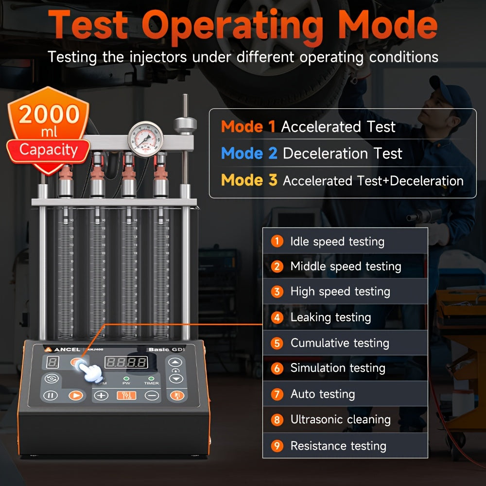 Brandstofinjectorreiniger – Injector Cleaner – EFI Cleaner – Injectorspoeler – Motorreiniging – 4-Cilinder Benzinemotor – Soundwave Technologie – Eenvoudige Installatie