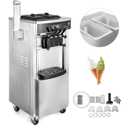 Softijs Machine – IJsautomaat – Softijsmaker – IJsapparaat – IJs Machine – 6 Liter Per Bak – 2200 Watt Compressor